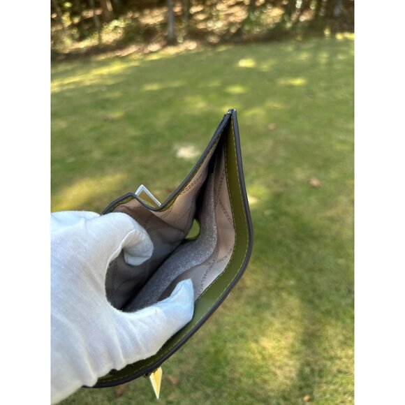 Michael Kors Logo Jet Set Charm Medium Envelope Trifold Wallet Smokey Olive - Picture 7 of 13